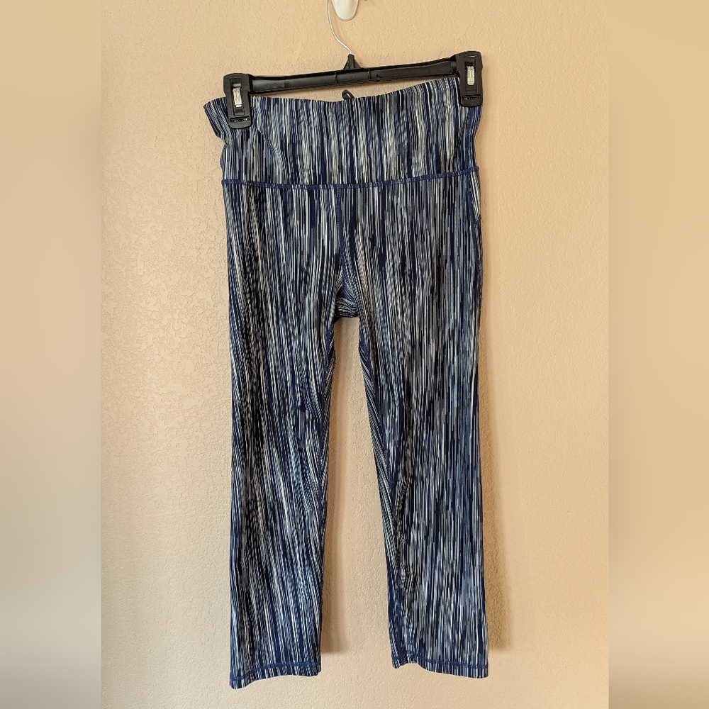 GAP Navy and White Striped Leggings Size Small